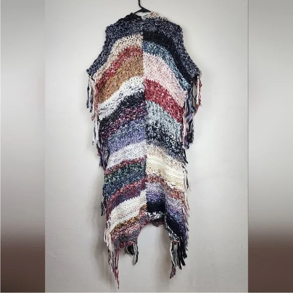 Free People Multicolor Maxi Knit Poncho - Picture 3 of 11